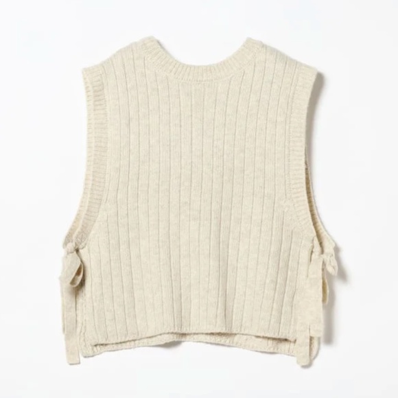 BEAMS BOY O.ALAN CABLE KNIT VEST (one size, Small/Medium) - Picture 3 of 9